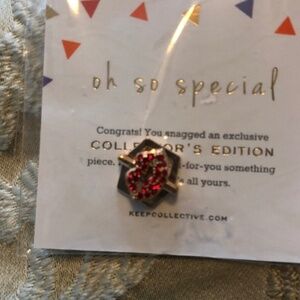 Pave Red Lips KEEP Collective charm